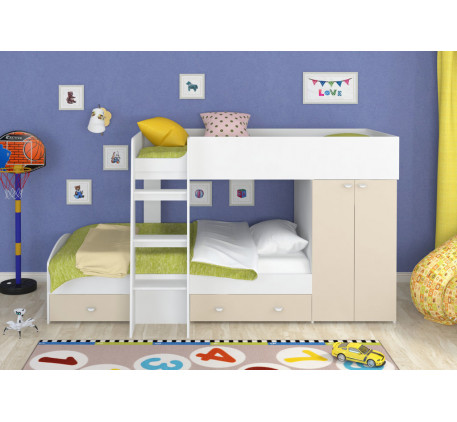 Двухъярусная кровать для подростков Golden Kids-2, спальные места 200х90 см